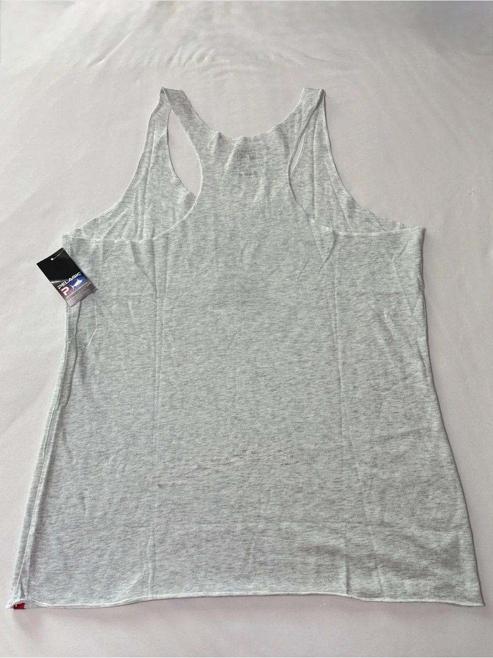 Pelagic Light Heather Gray Tank with Navy Sailfish Graphic Size XL NWT - Picture 5 of 6